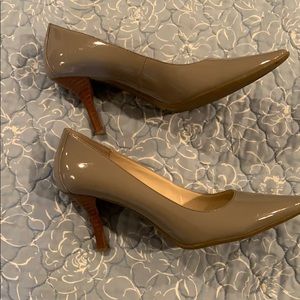 Calvin Klein gray/taupe heels